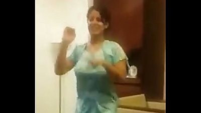 Indian Aunty Dance With Big Boobs